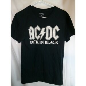 AC/DC Back in Black Graphic Tee‎ Rock Band Music T-Shirt Small